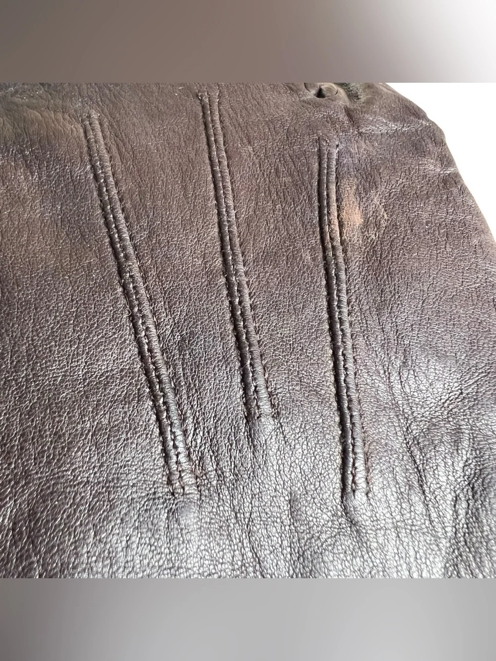 Leather Gloves Cashmere Lined Women’s Dark Brown Size Medium Short Length Soft
